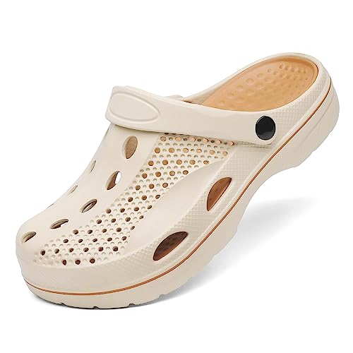 VZQ Women and Men Arch Support Clogs Slip-on Garden Shoes Outdoor Beach Slippers Sandals with Plantar Fasciitis Feet Cushion Insoles