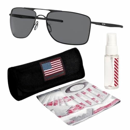 Oakley GAUGE 8 OO4124 Sunglasses MATTE BLACK Frame with GREY Lenses With Official Eyewear Kit