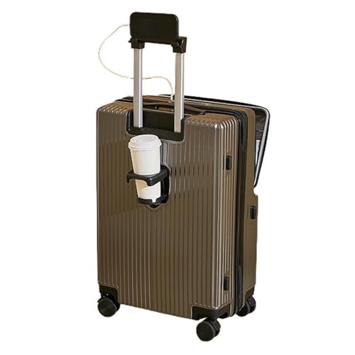 Image of Suitcase, Suitcase Hard Shell with Front Opening USB Socket and Beverage Rack, Suitcase,3,20in