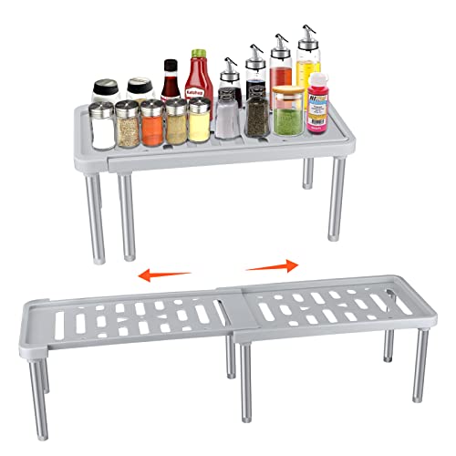 Especiero de Cocina Estanterías para Especias Condimentos Estante Extensible Organizador de Especias para Armario de Cocina, Soportes para Botes de Especias Organizador de Encimera, Baño, Cocina