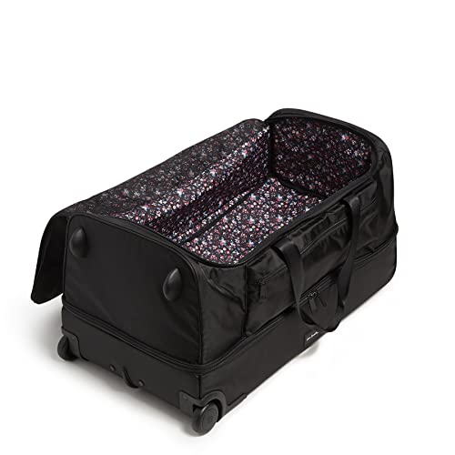 Vera Bradley Women's Recycled Ripstop XL Foldable Rolling Duffel Travel Bag, Black, One Size3