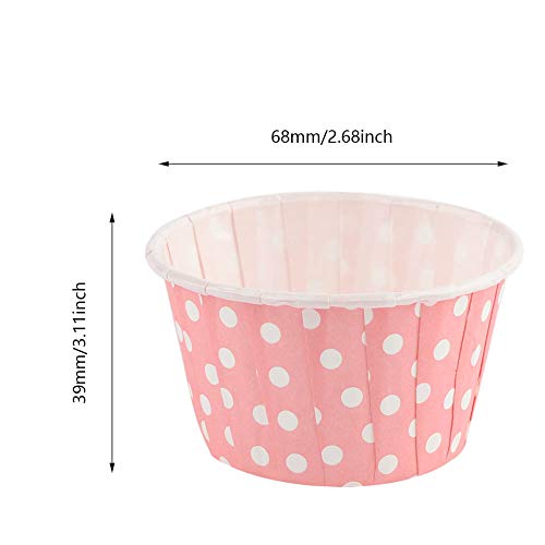 100 STKS Mini Cupcake Hittebestendig Papier Cup Cake Cup Mold Muffin Cup Oven Magnetron Beschikbaar:(Roze) - Afbeelding 3