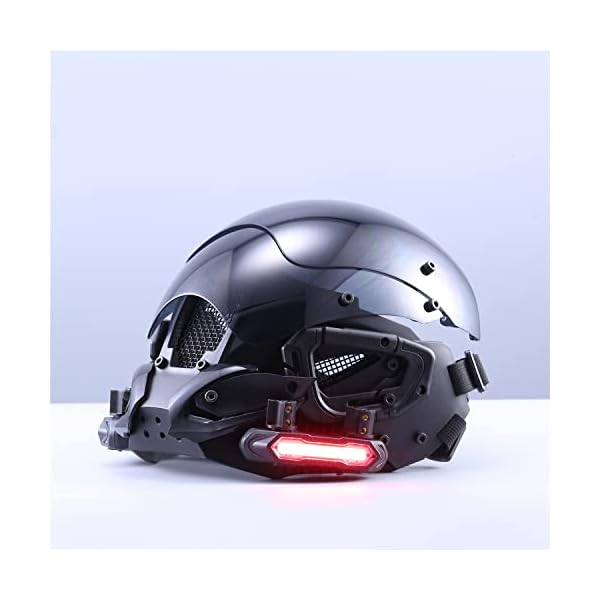 Marikito cyberpunk mask helmet futuristic mask techwear mask sci fi mask gothic mask halloween cosplay costume mask suitable for any adult - image 5