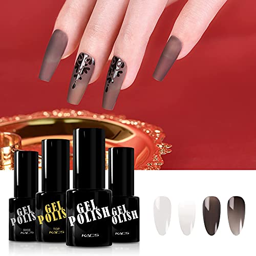 KADS Nagellackpolitur Milchweiß Milchschwarz Gel UV 9,5 ml Gelee Gel Transparent Weiß Nagellack Gel Nagelkunst… – Bild 3