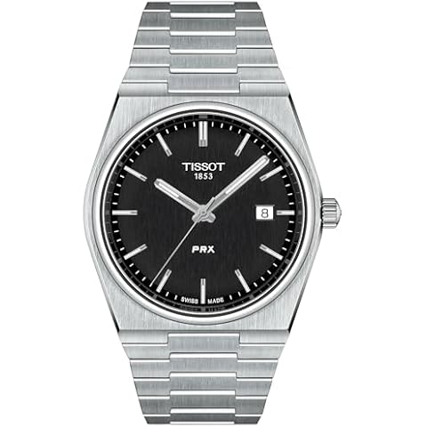Tissot mens PRX 316L stainless steel case Dress Watch Grey T1374101105100 Cover