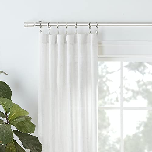 Mode 52015 Premium Collection Flat Steel Curtain Clip Rings, Set Of 14 Curtain Rings With Clips, Rings With Clips For Curtains, Fits Mode Premium And Acrylic Curtain Rods, 1 5/8", Brushed Nickel thumb #3