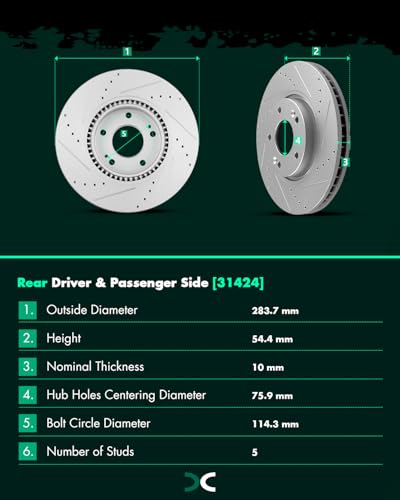 Image of Brake and Rotors Kits,SCITOO 4pcs Brake Rotors & 8pcs Ceramic Brake Pads