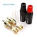 MOBOREST for RCA Male Plug Adapter Audio Phono Gold Plated Solder 24K Gold Speaker Plugs RCA Jack Cable Connector Adapter(RCA Male-2pack)