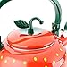Whistling Tea Kettle for Stove Top Enamel on Steel Teakettle, Supreme Housewares Strawberry Design Teapot Water Kettle Cute Kitchen Accessories Teteras (2.3 Quart, Strawberry)