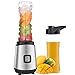 Blender do smoothie, przenośny blender, mikser ze stali nierdzewnej, przenośne butelki na smoothie, koktajle, mrożone owoce i żywność dla niemowląt, przełącznik jednoprzyciskowy, łatwy do czyszczenia,