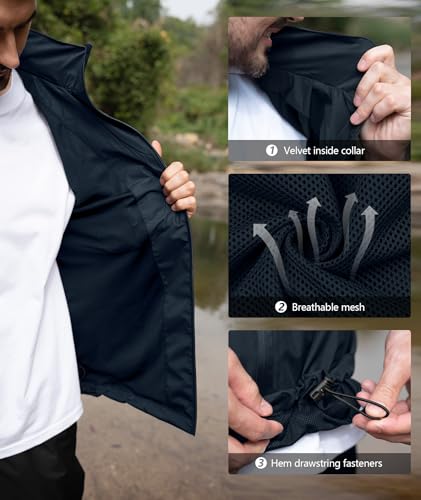 Image of SWISSWELL Men's Waterproof Golf Rain Suit Rain Gear Jacket and Pants Lightweight for Golf Fishing Big and Tall S-5XL
