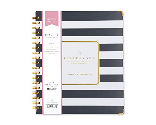 Day Designer for Blue Sky 2018 Weekly & Monthly Planner, Hardcover, Twin-Wire Binding, 8