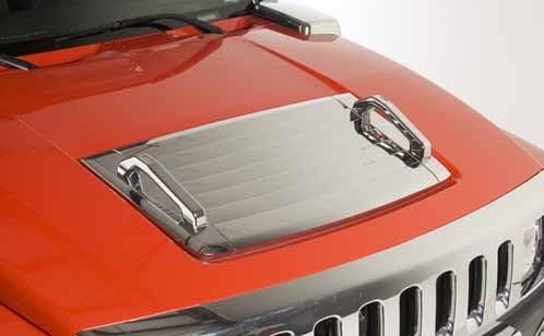 Miniatura 2 de Hummer H3 capucha cubierta cromada para ventilación frontal 3 unidades