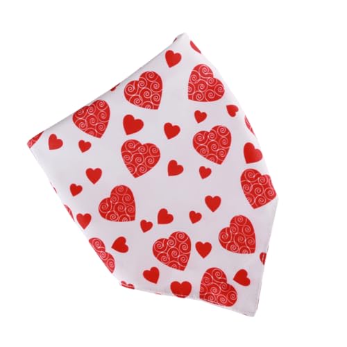 Milisten 犬よだれかけ タグ付き犬首輪 鎖 大型犬用 犬の誕生日の蝶ネクタイ 犬の三角形のスカーフ 犬用のクールな首輪 犬のバンダナ 犬用バンダナ 二 犬の首輪よだれかけ 犬の唾液首輪 赤