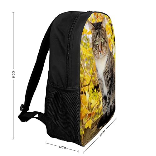Sac d'école de mode 17 pouces avec finitions soignées imprimé chat - 2