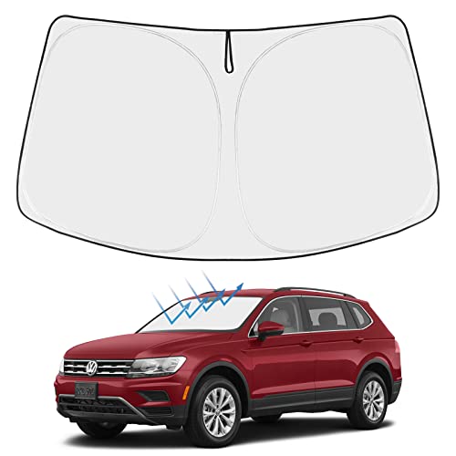 Image of Proadsy 2026 Upgrade Front Windshield Sun Shade Foldable Sunshade Protector Custom Sun Visor Fit 2009-2017 Volkswagen VW Tiguan Accessories