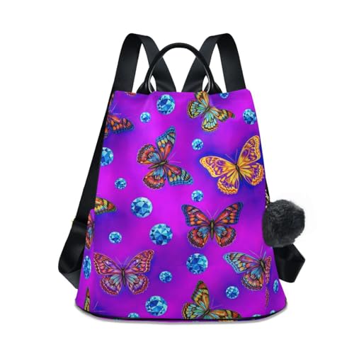 Sac à dos usage quotidien pour femme au design imprimé coloré et sûr