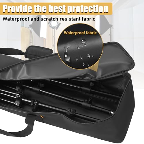 Image of Multifunctional Tripod Bag 40 X 7 X 7 Inches / 101.5 X 18 X 18 cm Heavy Duty Tripod Carrying Case with Handle for Lights, Speakers, Cameras, Booms, Microphone Stands, Black