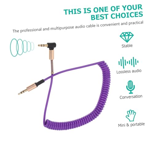 Cable de audio AUX 3.5mm macho a macho en espiral x4 miniatura 5