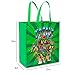 Teenage Mutant Ninja Turtles Tote Bag Bundle - TMNT Accessories Bundle with 3 Grocery Bags Featuring Donatello, Leonardo, Michelangelo, Raphael Plus Stickers | TMNT Reusable Bags