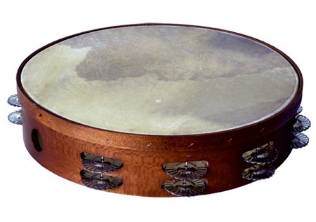 Pandereta Marca Samba � 27cm, Asturiana doble 16 pares de sonajas hojalata