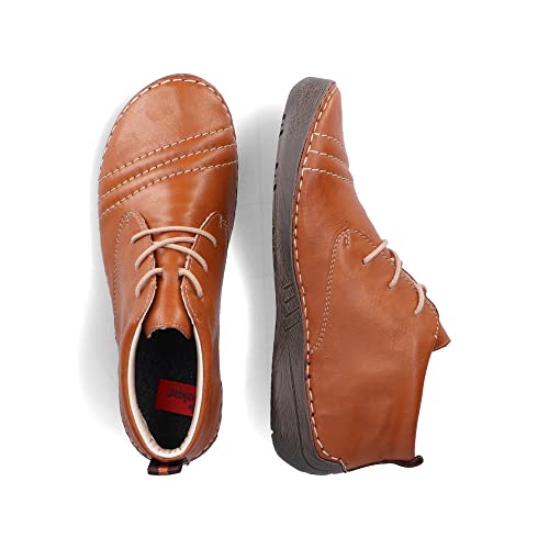 Rieker Women's comfortable shoes, 52532, women's lace-up shoes, brown, 6 UK
