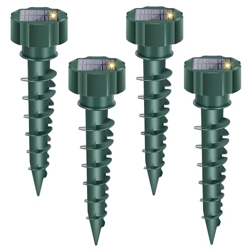 Mole Repellent Solar Powered &ndash; Ultrasonic Animal Deterrent Stakes for Gopher, Snake, Vole,...