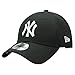 Produktbild New Era 9Forty Unisex Damen Herren MLB League Essential 940 Adjustable CapStrapback Cap Baseball Cap, 1 NY Schwarz 3116, OSFM