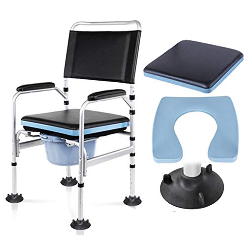Lightweight Commode Chair Folding Sturdy with Top Loading Easily Removable Pot, for Elderly Seniors,Disabled, Pregnant Woman