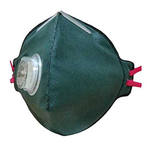 Image of VENUS - V-414 SLOV-V - FFP2 Painting Respirator Mask - CE Approved, Unisex Fold Flat Design with Stay Cool Exhalation Valve & Carbon Filter for Chemical Odors, Head Loop - Pack of 5