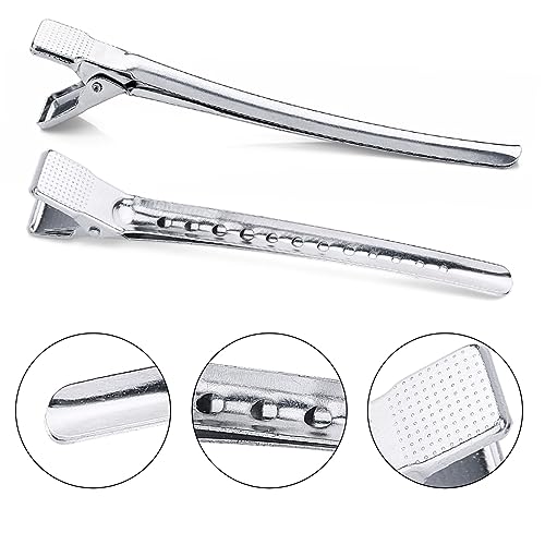 Mbsomnus 10.5 cm Large Hairdresser Section Clips, Pack of 20 Metal Hair Clips, Hairdressing Supplies - Image 4