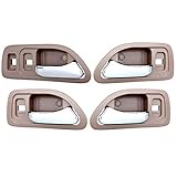 OCPTY Door Handles Interior Driver Passenger Side Replacement fit 1994-1997 for Honda for Accord Inside Door Handles Beige(4pcs)