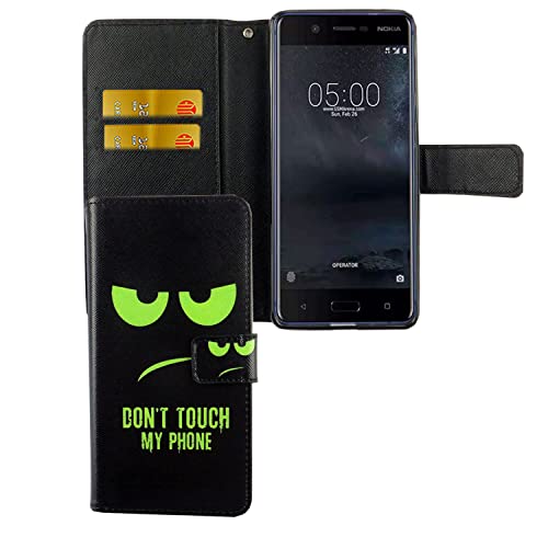 Coque Nokia 5.1 portefeuille clapet magnétique et fonction support horizontal vert