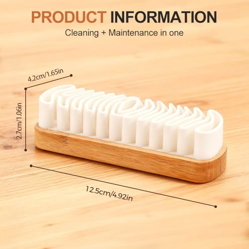 2PC Suede Shoe Brush and Eraser, 2026 New Suede Brush and Eraser, Soft Suedes Shoe Cleaner, Suedes Cleaning Brush for Shoes, Bags, Jacket, Purse, Sofa, Boot Erasers with Wooden Handle (2PC)
