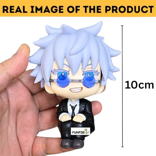 Image of FUNFOB Action Figure Height -10cm Collectible Anime Figures PVC Multicolour | Gojo Tie