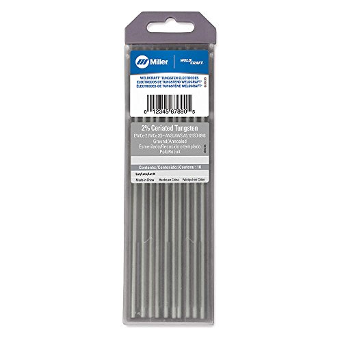 Tungsten Electrode, Ceriated, 1/8 in., PK10