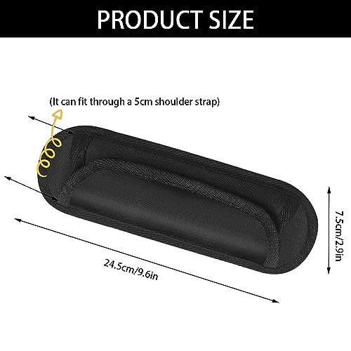 MoMbod 1Pcs Shoulder Strap Pad Universal Shoulder Relief Pad Black Decompression Air Cushions for Laptop Bag, Guitar, Safety Belt, Camera, Tactical Bag Strap (Black)2