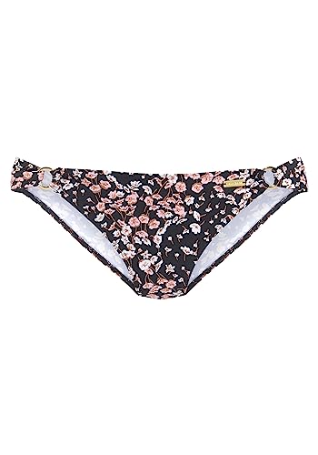 Lascana Damen Bikini-Hose im modernem Blütenprint,Mix-Kini, für einen femininen Look und hohen, atmungsaktiv und schnelltrocknend