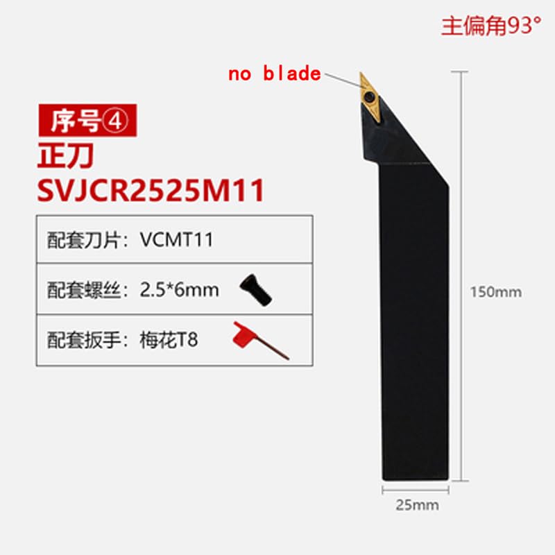 Porta herramientas torneado CNC SVJCR1616H11 para VCMT11 miniatura 5