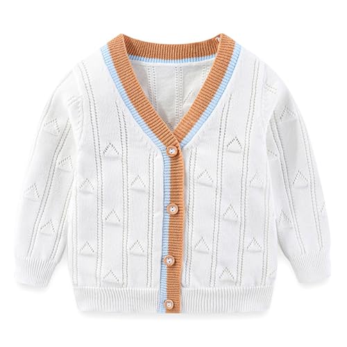 Fnaobai Kleinkind Jungen Strickjacke Pullover Jungen Lange Ärmel...