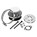 FLMLF Air filter Set for 1/5 RC Hpi Baja Rovan King Motor 5B 5T 5SC Losi 5ive T FG GoPed (Gray metal)