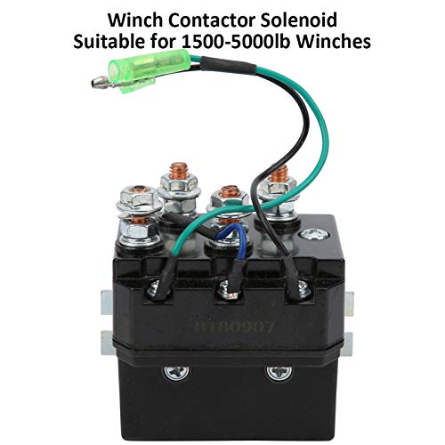 Winch Solenoide Relay 12V para ATV UTV con 6 tapas protectoras miniatura 4