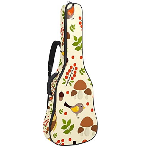 Sac à dos pour guitare classique et folk illustration forêt et hibou