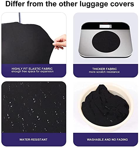 7-Mi Luggage Covers Washable Suitcase Protector Anti-Scratch Dustproof Protective Fits 19 To 32 Inch Luggages Black L thumb #3