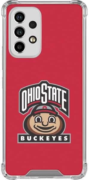 Skinit Clear Phone Case Compatible with Galaxy A53 5G - Officially Licensed Ohio State University OSU Buckeyes Flag Design