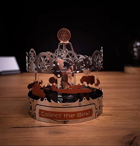 Puzzle 3D carrousel métallique maquette à construire idée cadeau originale - 6