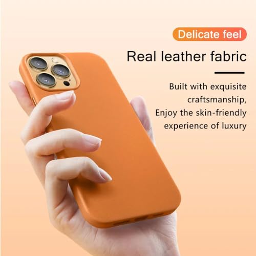 Étui en cuir magnétique iPhone 13 Pro Max marron - 4