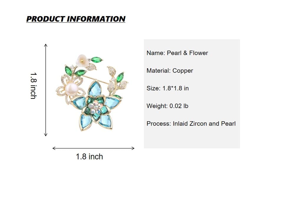 Image of Flower Brooch Pins for Women Rhinestone Red Pin Blazer Dress Denim Jacket Lapel Pin Wedding Holiday Gift Accessories