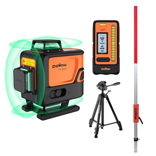 4D Laser Level with Receiver, Tripod and Grade Rod