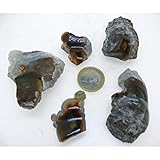 Gewicht: 10-80 gr Vives Cortada FEUERACHAT auf Matrix, roh halb poliert